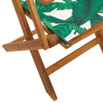 Chaises pliantes 6 pièces Tissu vert et bois massif vidaXL