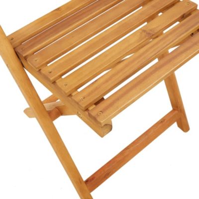 Chaises pliantes 8 pièces en tissu blanc crème et bois massif vidaXL