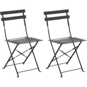 Chaises pliantes en acier Cuba (Lot de 2)