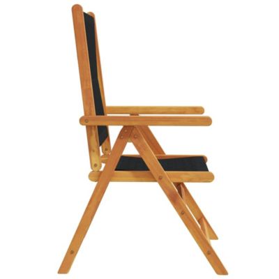Chaises pliantes (lot de 2) en bois massif d'acacia noir et polypropylène vidaXL