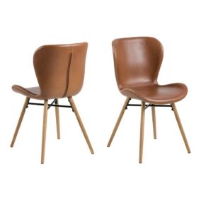 Chaises simili et bois (lot de 2) - MATILDA