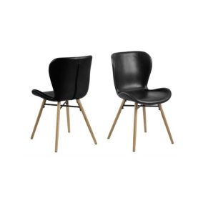 Chaises simili et bois (lot de 2) - MATILDA