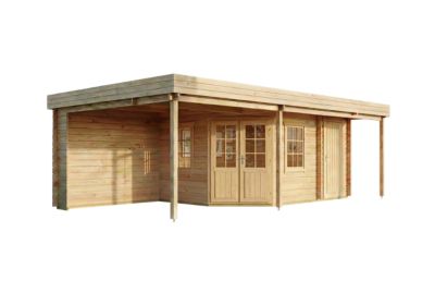 Chalet de jardin Johanna Plus Alpholz, 72x42m dim ext (cas échéant incl débord de toit) naturel, 40mm, 30,2m² superficie totale