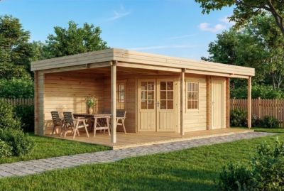 Chalet de jardin Johanna Plus Alpholz, 72x42m dim ext (cas échéant incl débord de toit) naturel, 40mm, 30,2m² superficie totale