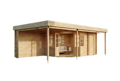 Chalet de jardin Johanna Plus Alpholz, 72x42m dim ext (cas échéant incl débord de toit) naturel, 40mm, 30,2m² superficie totale
