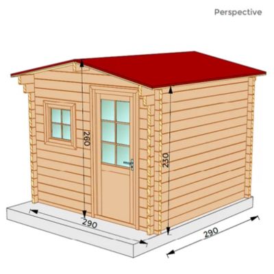 Chalet de jardin RIVOIRE 9M² - Bois Douglas épaisseur 55MM - Porte ...