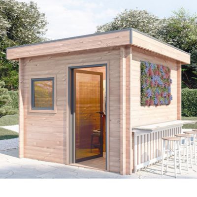 Chalet de jardin TALIPIA 9M² - Bois Douglas épaisseur 55mm - Porte & fenêtre PVC GROFILLEX - Toiture BACACIER