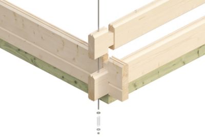 Chalet de loisirs SKAN HOLZ Bern 2, 420x560cm, 45mm, chalet de base, toit non isolable