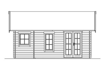 Chalet de loisirs SKAN HOLZ Bern 2, 420x560cm, 45mm, chalet de base, toit non isolable