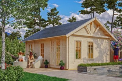 Chalet de loisirs SKAN HOLZ Bern 2, 420x560cm, 45mm, toit isolable (pour tuiles)