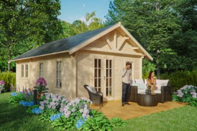 Chalet de loisirs SKAN HOLZ Toronto 4, 420x660cm, 70mm, toit isolable (pour bardeaux)