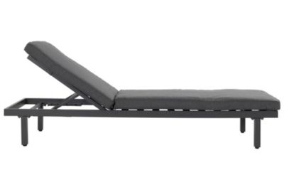 Chalet & Jardin Bain de soleil Aveiro en aluminium - matelas en polyester - Anthracite