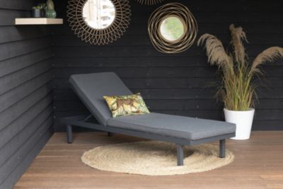 Chalet & Jardin Bain de soleil Aveiro en aluminium - matelas en polyester - Anthracite
