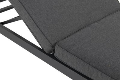 Chalet & Jardin Bain de soleil Aveiro en aluminium - matelas en polyester - Anthracite