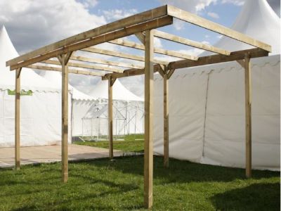 Chalet & Jardin Carport en bois sans couverture Delahaye 15 m²