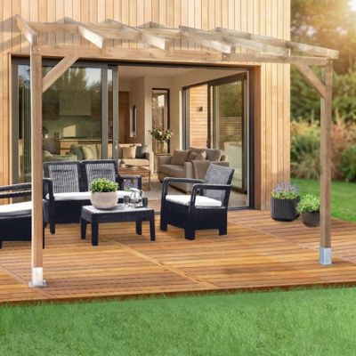 Chalet & Jardin Toit Couv'Terrasse bois 3X3 - SANS TOIT