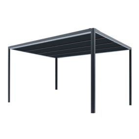 Chalet & Jardin TOIT TERRASSE ALU - Couv'terrasse E STORE- 9M² - GRIS