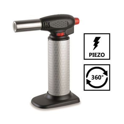 Chalumeau de cuisine Professionnel à gaz Torche gaz rechargeable Utilisation 360 degrés Allumage piezo KEMPER