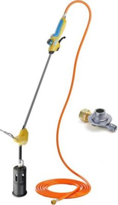 Chalumeau à Gaz Thermoflamm Bio Professional E+ Turbo Set avec Allumage Poignée Tuyau 5m et Réducteur de Pression