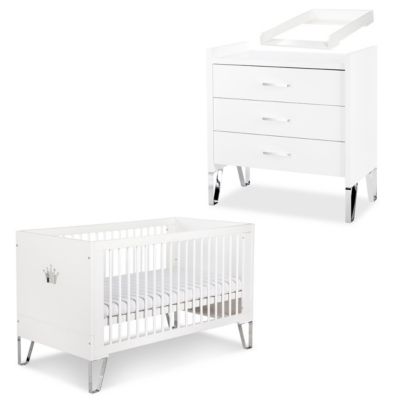 Chambre Bébé Lit Convertible Et Commode à Langer 140x70 Blanc | Castorama