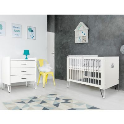 Chambre Bébé Lit Convertible Et Commode à Langer 140x70 Blanc | Castorama