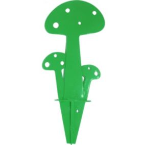 Champignon déco en métal vert 15 cm