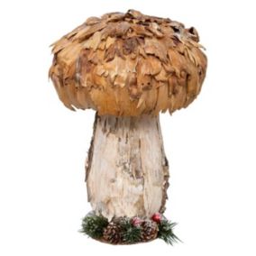 Champignon Déco "Marron Glacé" 27cm Naturel