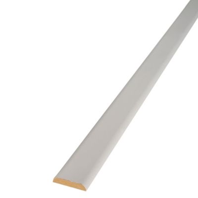 Champlat 2 arrondis en MDF blanc 4X38mm L.2,44 m