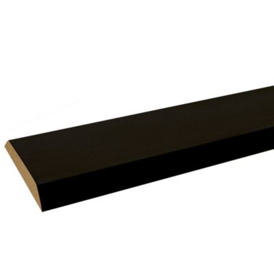 Champlat 2 arrondis en MDF noir 4X28mm L.2,40 m