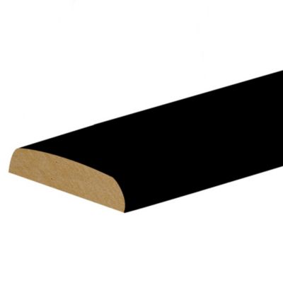 Champlat 2 arrondis en MDF noir 4X28mm L.2,40 m