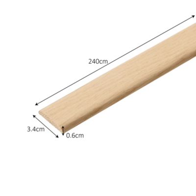 Champlat chêne arrondi - 6 x 34 mm L.2,4 m