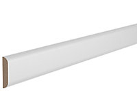 Champlat MDF blanc auto-adhésif 6 x 30 mm L.2,4 m