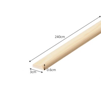 Champlat pin 2 arrondis 6 x 30 mm L.2,4 m