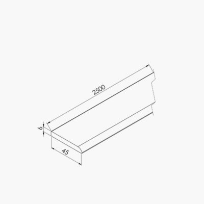Champlat PVC Cellulaire 45 mm - Longueur 2.50 m - Gris, A l'unité