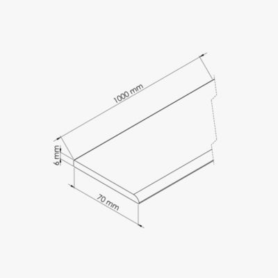 Champlat PVC Cellulaire 70 mm - Longueur 1 m - Gris