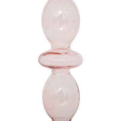 Chandelier verre rose clair H25,7cm - Atmosphera Créateur d'intérieur