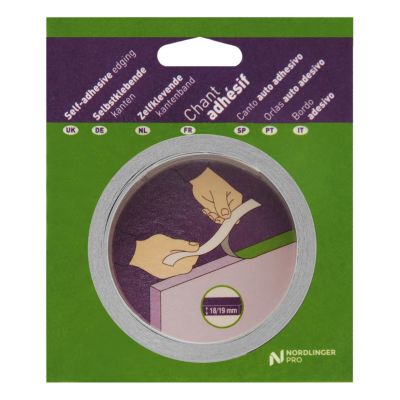 Chant mélaminé adhésif Nordlinger Pro gris 19 mm x 5 m