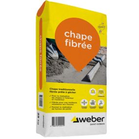 Chape traditionnelle fibrée prête à l'emploi sac de 25Kg Weber Saint-Gobain