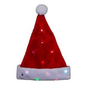 Chapeau de Noël Adulte "Led" 41cm Rouge