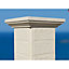 Chapeau de pilier Borgona blanc 55 x 55 cm
