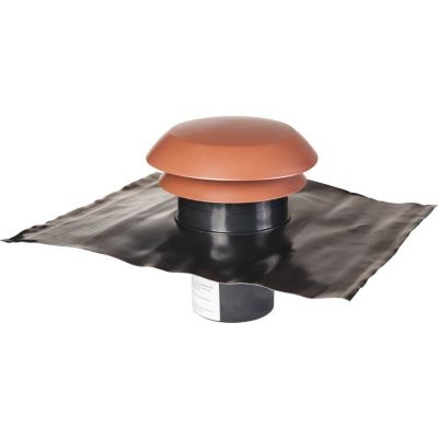 Chapeau de toiture plastique finition tuile - Diamètre 125 mm - CARA - Anjos