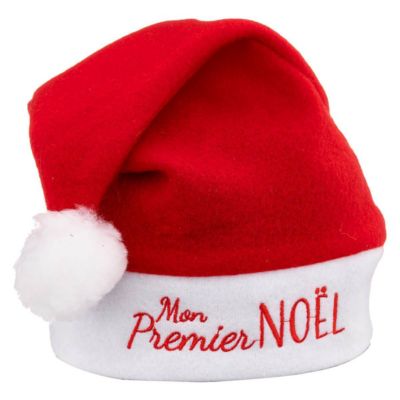 Chapeau enfant bébé "Mon premier noël" rouge - FEERIC LIGHTS & CHRISTMAS