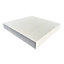 Chapeau plat de pilier en ciment lissé blanc effet granit de marbre 43x43 cm
