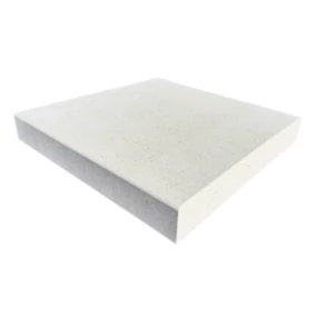Chapeau plat de pilier en ciment lissé blanc effet granit de marbre 43x43 cm