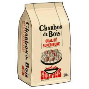 Charbon de bois GRILL O’BOIS 20L gros morceaux