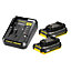 Chargeur + 2 batteries lithium-Ion Stanley Fatmax 18V - 2Ah