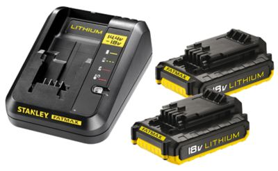 Chargeur + 2 Batteries Lithium-Ion Stanley Fatmax 18V - 2Ah | Castorama