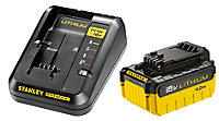 Chargeur + batterie lithium-Ion Stanley Fatmax 18V - 4Ah