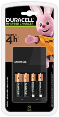 CELLONIC® Chargeur de piles AA et AAA USB avec 4 compartiments, Chargeur  pour batteries intelligent + 4x Batteries AA rechargeable 2600mAh