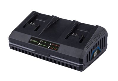 Chargeur Double IXES 20V SDBC4.5A Scheppach -4,5A -Li-ion -230-240V/50Hz- Longue durée de vie - Voyant de charge